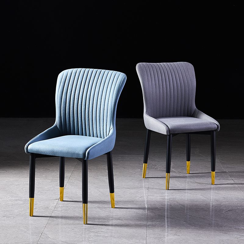 Scandinavian Style Linen Fabric Dining Chairs Solid Back Armless Chairs for Home Clearhalo ' kitchen&dining_furn' 'Dining Chairs' 'Dining Tables & Seating' 'dining_chair' 'furn' 'furn_dining_chair' 'Furniture' 'furniture_dining_chair' 'Kitchen & Dining Furniture' 'kitchen' 1200x1200_48f9161b-34bf-4c2f-beb8-f56ea6070aa3