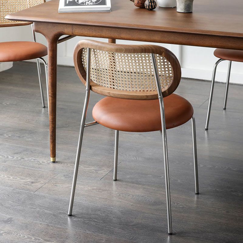 Industrial Metal Dining Room Chairs Armless Open Back Dining Side Chair Clearhalo ' kitchen&dining_furn' 'Dining Chairs' 'Dining Tables & Seating' 'dining_chair' 'furn' 'furn_dining_chair' 'Furniture' 'furniture_dining_chair' 'Kitchen & Dining Furniture' 'kitchen' 1200x1200_48f957bd-ab7e-442a-a5c7-56491b9aa3d6