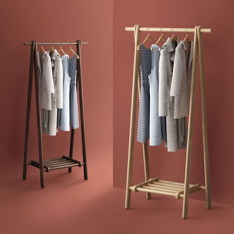 Eigentijdse jas hanger vaste as houten scharnier rek voor woonkamer