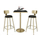 ノルディックスタイルの革張りバースツールゴールドベースバースツールリビングルーム
