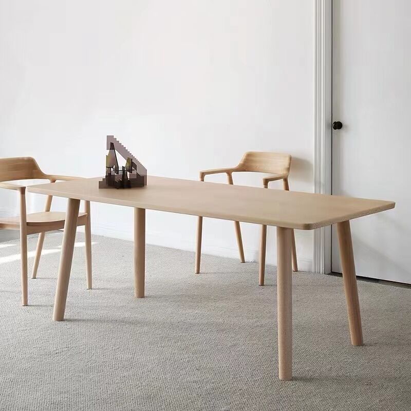 Rectángulo 4 patas Mesa de comedor Mesa de comedor de madera maciza moderna