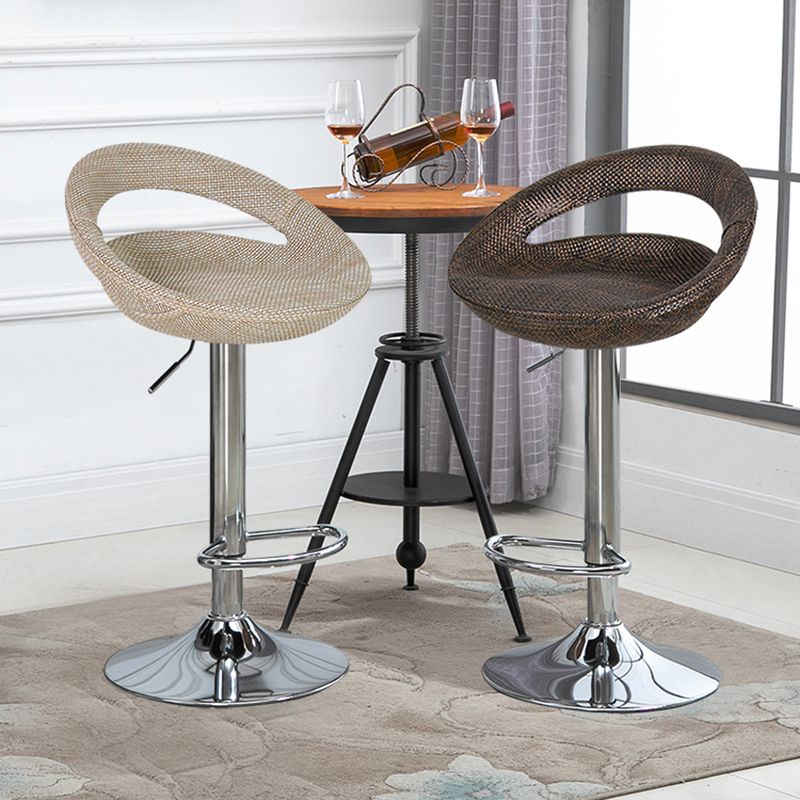 Contemporary Adjustable Height Bar Stool Indoor Bar Stool with Low Back Clearhalo 'Bar Furniture' 'Bar Stools' 'bar_stools' 'furn' 'furn_bar_stools' 'furniture_bar_stools' 'Kitchen & Dining Furniture' 'kitchen&dining_furn' 'kitchen' 'kitchen_furn' Furniture' 1200x1200_48fc3997-b101-4d48-bb17-159c3196b23f