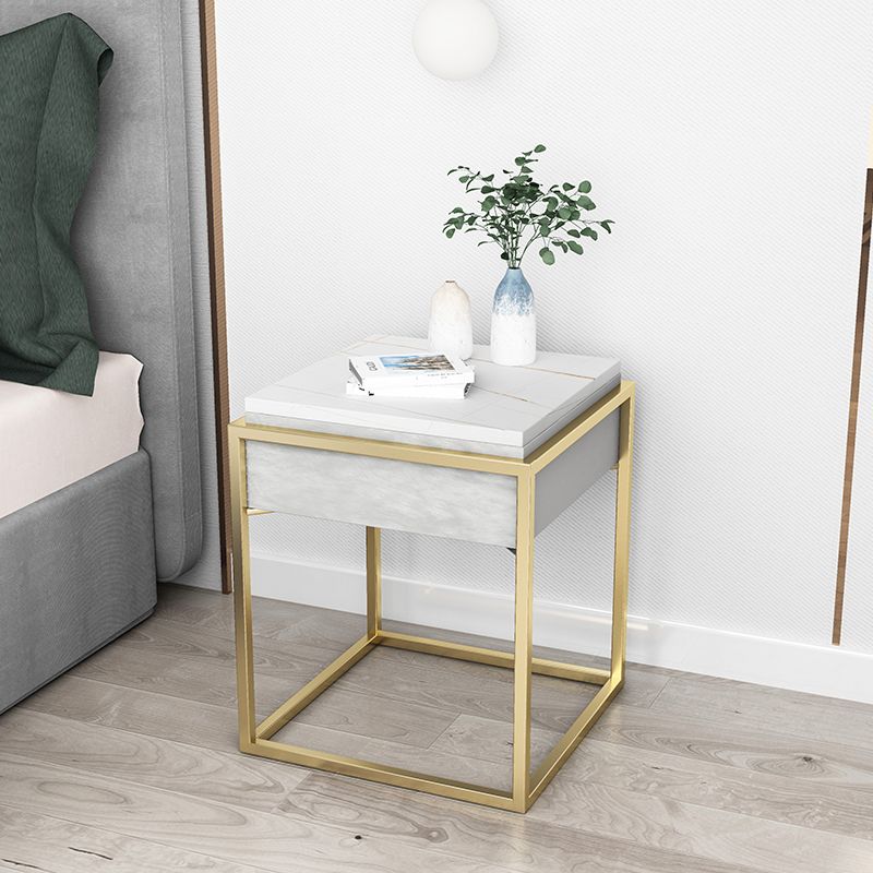 Accento di pietra comodino comodino contemporaneo mobile per camera da letto