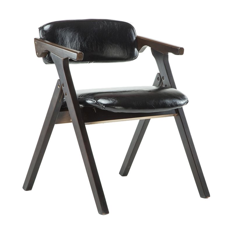 Open Back Dining Arm Chairs Foldable Upholstered Armchair with Wood Legs Clearhalo ' kitchen&dining_furn' 'Dining Chairs' 'Dining Tables & Seating' 'dining_chair' 'furn' 'furn_dining_chair' 'Furniture' 'furniture_dining_chair' 'Kitchen & Dining Furniture' 'kitchen' 1200x1200_48fd77f8-bbc8-4d65-9d9d-43f006791527