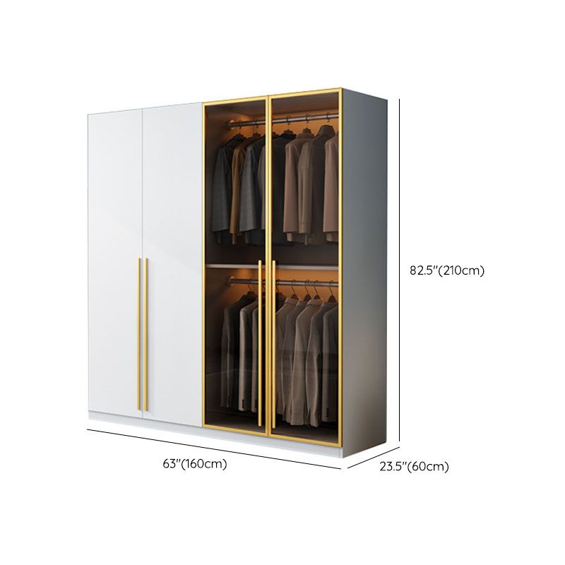 Gabinete de almacenamiento de dormitorio con puertas de vidrio marrón gabinete de puerta con bisagras contemporáneas