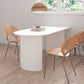 Modern Dining Table White Stone Top Dinner Table for Dining Room