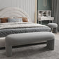 Contemporary Upholstered Bench Bedroom Ottoman Seating Bench 15.7" Height with Legs Clearhalo 'Benches' 'Chairs & Seating' 'furn' 'furn_benches' 'Furniture' 'Living Room Furniture' 1200x1200_48ff941f-b801-4f14-bcf8-97b96e7d84ee