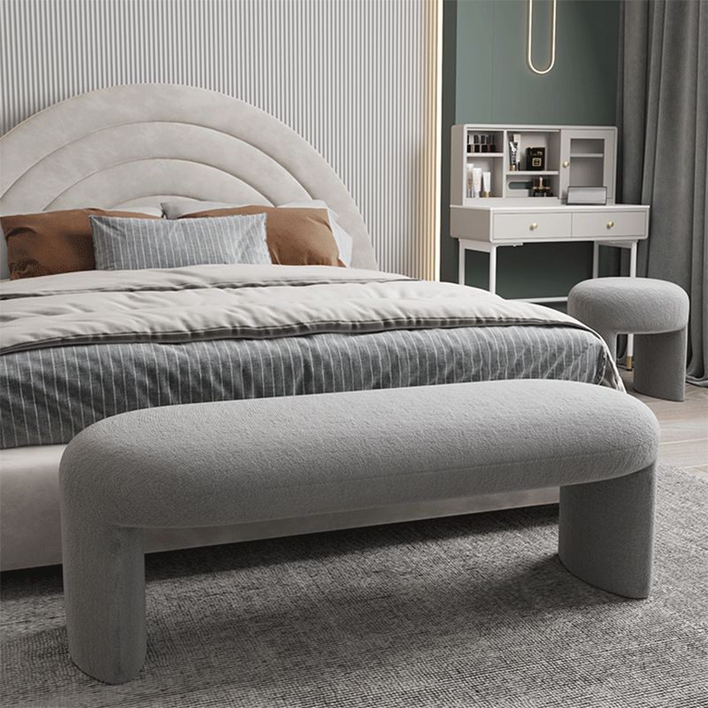 Contemporary Upholstered Bench Bedroom Ottoman Seating Bench 15.7" Height with Legs Clearhalo 'Benches' 'Chairs & Seating' 'furn' 'furn_benches' 'Furniture' 'Living Room Furniture' 1200x1200_48ff941f-b801-4f14-bcf8-97b96e7d84ee