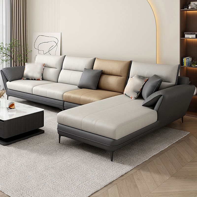 66" Wide Scandinavian Sectional Sofa Cushion Back Sectionals Clearhalo 'furn' 'furn_sectionals' 'Furniture' 'Living Room Furniture' 'Sectionals' 1200x1200_49045f26-1764-45f4-9fef-202624973b6a