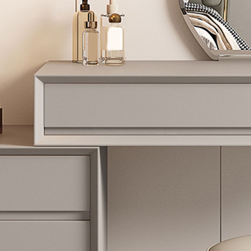 Grau/Weiß 15,74 "W x 29.521" H mit Schubladen zeitgenössischer Make -up -Tisch