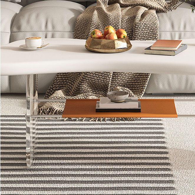 Modern White Trestle Coffee Table Geometric Manufactured Wood Cocktail Table Clearhalo 'Coffee & Accent Tables' 'Coffee Tables' 'coffee_tables' 'furn' 'furn_coffee_tables' 'Furniture' 'Living Room Furniture' 1200x1200_4907688a-31fe-4e59-b5e5-c3be7510f190