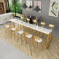 Rectangle White Solid Wood Table Trestle Base Dining Table for Kitchen Living Room Clearhalo 'Bar Furniture' 'Bar Tables' 'bar_tables' 'furn' 'furn_bar_tables' 'Furniture' 'Kitchen & Dining Furniture' 1200x1200_4908c61f-426e-401b-9f8e-16c182d539d1