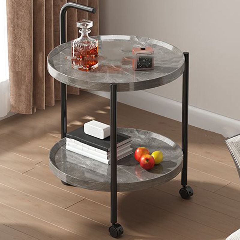 Black Metal 3 Legs Side Table Modernistic Sofa Side Accent Table with Shelf Clearhalo 'Coffee & Accent Tables' 'End & Side Tables' 'end_side_tables' 'furn' 'furn_end_side_tables' 'Furniture' 'Living Room Furniture' 1200x1200_4908ed3b-6cad-455a-a17f-c40b75c6ac2a