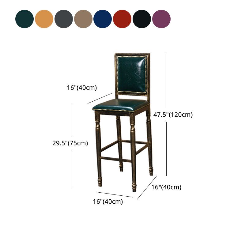 Distressed Bronze 29.5" H Barstool Industrial Indoor Tall Stool with Square Seat Clearhalo 'Bar Furniture' 'Bar Stools' 'bar_stools' 'furn' 'furn_bar_stools' 'furniture_bar_stools' 'Kitchen & Dining Furniture' 'kitchen&dining_furn' 'kitchen' 'kitchen_furn' Furniture' 1200x1200_490985d7-e2a5-4275-923c-c2fa04e0ad18