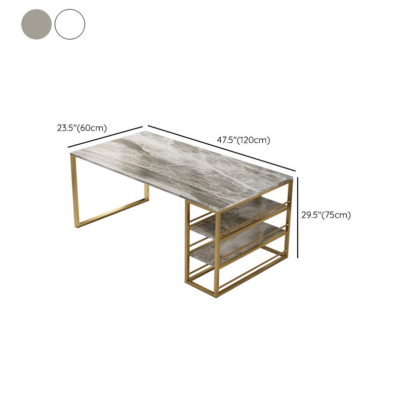 Metal and Slate Table Contemporary Family Rectangular Dining Table Clearhalo 'Dining Tables & Seating' 'Dining Tables' 'dining_table' 'furn' 'furn_dining_table' 'Furniture' 'Kitchen & Dining Furniture' 1200x1200_490b0878-515b-44fb-8357-e1b98a66bfc5
