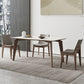 Minimalist Fixed Sintered Stone Dining¬†Room¬†Table¬†with 4 Solid Wood Legs for Kitchen Clearhalo 'Dining Room Sets' 'Dining Tables & Seating' 'dining_room_set' 'Furniture' 'furniture_dining_room_set' 'Kitchen & Dining Furniture' 'kitchen&dining_furn' 'kitchen' 1200x1200_490b3378-0196-4d7c-a8f2-cb7ebdb9f6f1