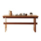 Cherry Wooden Solid Wood Dining Table Trestle Base Rectangle Dining Table