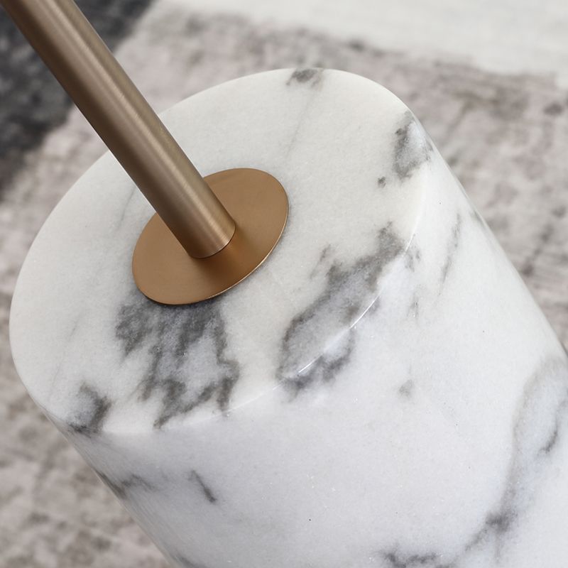 Iron and Marble End Table 11.8" Tall Mid-Century Round Drum Side Table Clearhalo 'Coffee & Accent Tables' 'End & Side Tables' 'end_side_table' 'end_side_tables' 'furn' 'furn_end_side_tables' 'Furniture' 'furniture_end_side_table' 'Living Room Furniture' 1200x1200_490c0d97-6f98-40b7-8c25-655c272a78f0