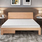 Scandinavian Solid Wood Panel Bed with Rectangular Headboard