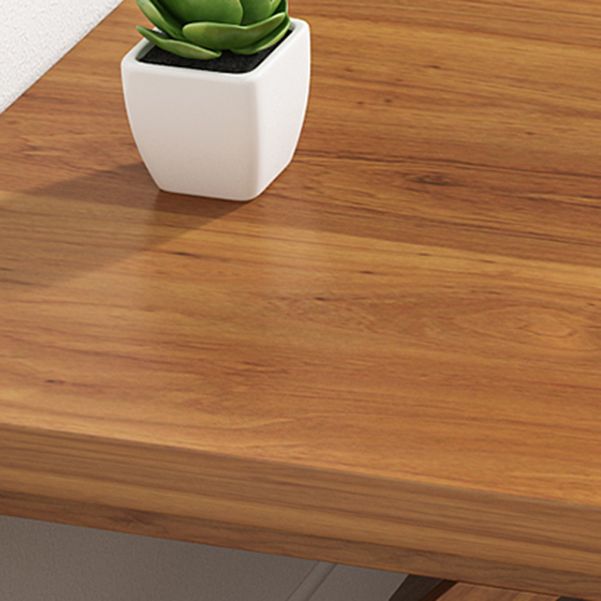 Escritorio de escritura en forma de L de madera sólida Descripción de la reunión moderna para la oficina