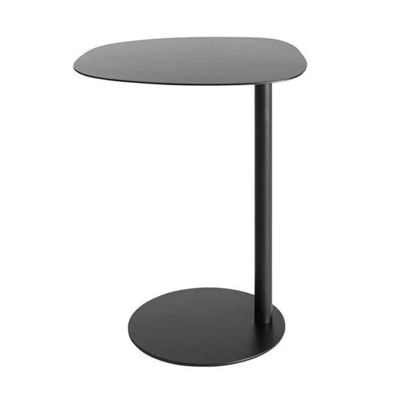 19.69 "A largo geometrico lato metallico tavolo moderno della metà del secolo tavolo da piedistallo