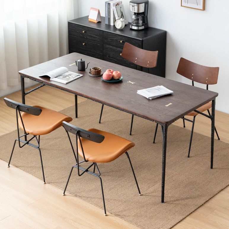 Traditional Luxury Rectangle 4 Legs Dining Site Table Solid Wood Dinette Table Clearhalo ' dining_table' 'Dining Tables & Seating' 'Dining Tables' 'furn' 'furn_dining_table' 'Furniture' 'furniture_dining_table' 'Kitchen & Dining Furniture' 'kitchen&dining_furn' 'kitchen' 'kitchen_dining_table' 1200x1200_490fccce-f406-49d3-96c4-ee298fc29140