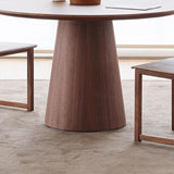 Contemporary Round Dinette Table Solid Wood Pedestal Dining Table Clearhalo 'Dining Tables & Seating' 'Dining Tables' 'dining_table' 'furn' 'furn_dining_table' 'Furniture' 'Kitchen & Dining Furniture' 1200x1200_4910e653-82b7-4204-8011-e5c254049347