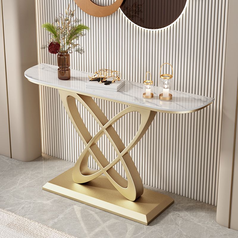 Tavolo console in pietra glam in ferro graffio di divano console resistente alla sala