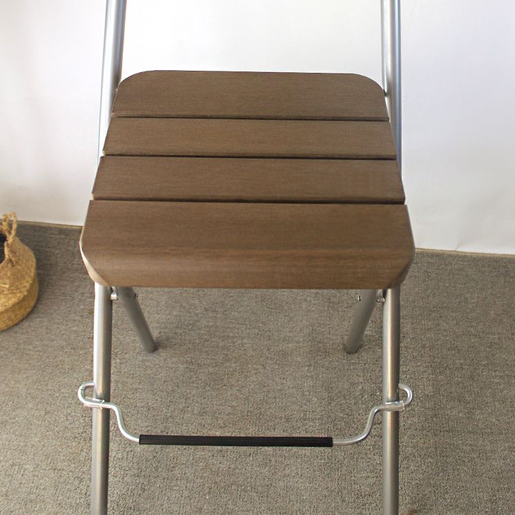 Modern Backrest Folding Counter Stool Steel Living Room Bar Stool with Footrest Clearhalo 'Bar Furniture' 'Bar Stools' 'bar_stools' 'furniture_bar_stools' 'Kitchen & Dining Furniture' 'kitchen&dining_furn' 'kitchen' 'kitchen_furn' Furniture' 1200x1200_4912d429-af2c-45c8-965e-893f2bedb1c5
