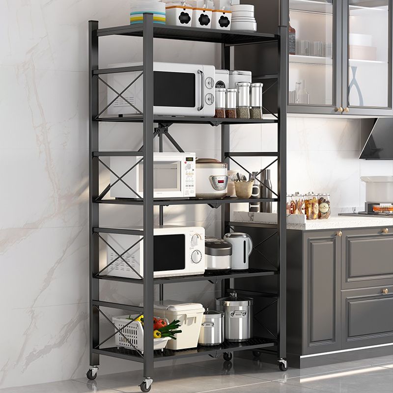 Industrial Geometric Bookcase Metal Open Back Bookcase with Wheels Clearhalo 'Bookcases' 'furn' 'furn_bookcases' 'Furniture' 'furniture_bookcases' 'Office Furniture' 1200x1200_4912dd66-5b42-4c3d-8b7b-1f8a39a2825a