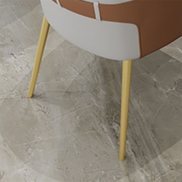 Silla de comedor de cuero tapizado de comedor de estilo glamoroso