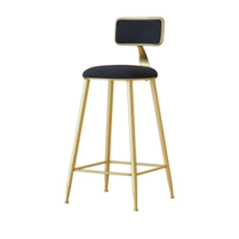Nordic Style Bar-stool Round Seat Counter Bar Stool with Metal Legs for Home Use Clearhalo 'Bar Furniture' 'Bar Stools' 'bar_stools' 'furn' 'furn_bar_stools' 'Furniture' 'Kitchen & Dining Furniture' 1200x1200_49142b3a-73e1-41f0-800e-59547abb1908