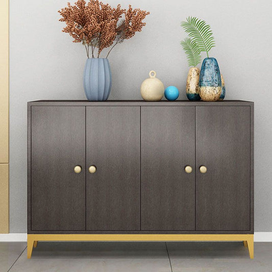 Modern Style Sideboard with 4-Door Credenza Cabinets for Dining Room Clearhalo 'buffet_sideboard' 'Buffets & Sideboards' 'furn' 'furn_buffet_sideboard' 'Furniture' 'Kitchen & Dining Furniture' 1200x1200_4914d7f4-9f1e-4e2c-b126-50984910c929