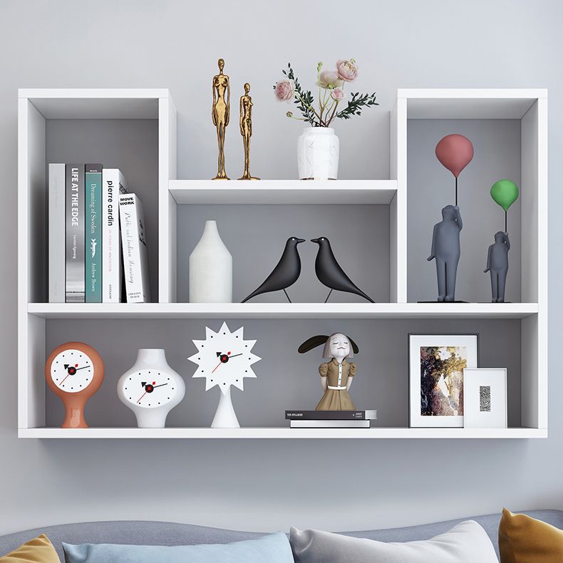 Modern Engineered Wood Bookcase, Geometric Bookshelf for Any Room Clearhalo 'Bookcases' 'furn' 'furn_bookcases' 'Furniture' 'Office Furniture' 1200x1200_49155a5f-20f9-4eb1-95c4-d084932f7c4c