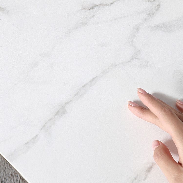 Modern Sintered Stone Standard Dining Set Rectangle Table White Dining Set With 4 Legs Base Clearhalo 'Dining Room Sets' 'Dining Tables & Seating' 'dining_room_set' 'furn' 'furn_dining_room_set' 'Furniture' 'furniture_dining_room_set' 'Kitchen & Dining Furniture' 'kitchen&dining_furn' 'kitchen' 1200x1200_4918aeac-4dcf-4a8e-837b-536147014760