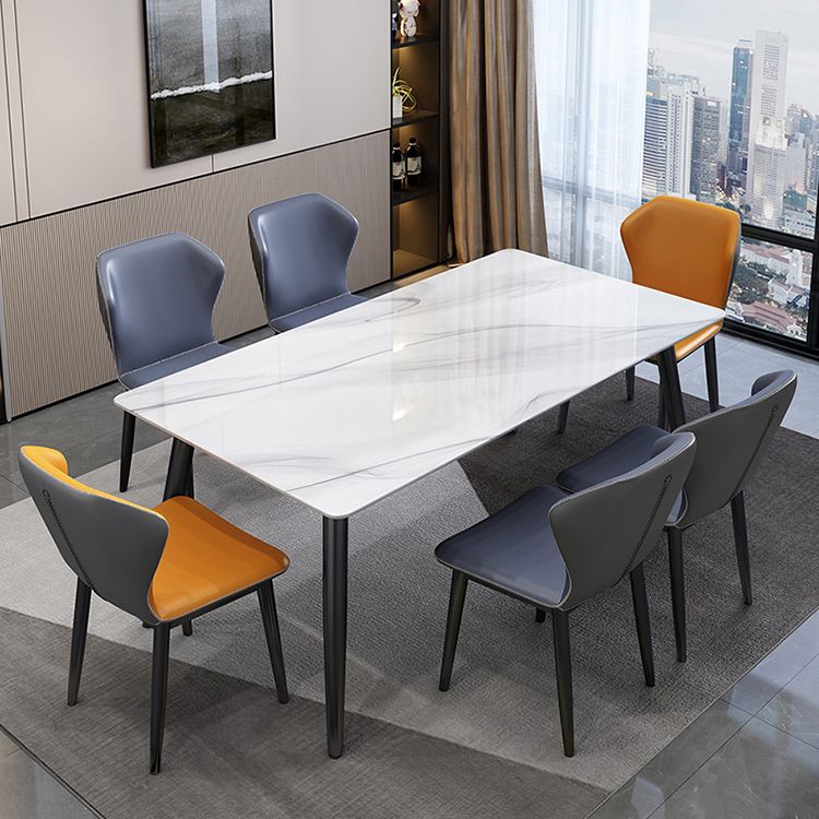 Industrial Sintered Stone Dining Table Carbon Steel Base Rectangle Table for Home Clearhalo ' dining_table' 'Dining Tables & Seating' 'Dining Tables' 'furn' 'furn_dining_table' 'Furniture' 'furniture_dining_table' 'Kitchen & Dining Furniture' 'kitchen&dining_furn' 'kitchen' 'kitchen_dining_table' 1200x1200_491a724d-de30-460a-bda6-0d3891dc3a76