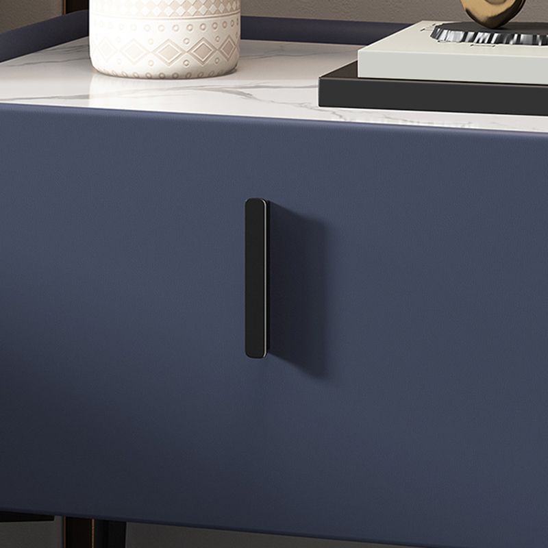 Mesa de mesa de acento de madera maciza de 20 "de altura con cajón