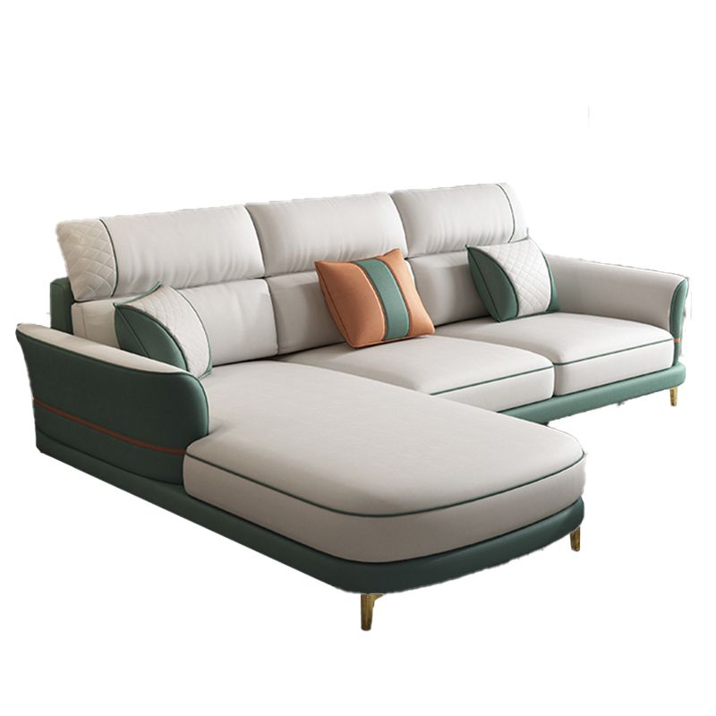 Glam da 38,18 "h divano e chaise del braccio svasato per soggiorno per soggiorno