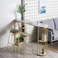White Stone Bar Table Industrial Bar Dining Table with Sled Base Clearhalo 'Bar Furniture' 'Bar Tables' 'bar_tables' 'furn' 'furn_bar_tables' 'Furniture' 'furniture_bar_tables' 'Kitchen & Dining Furniture' 1200x1200_491eb67d-d9a8-4a41-acc7-169c24faf25b