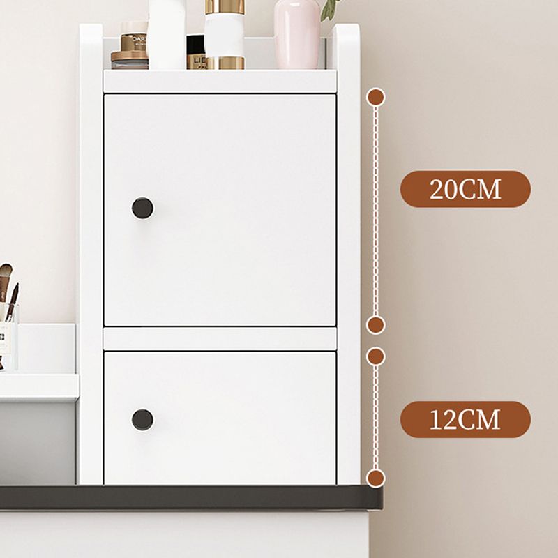 Contemporary Makeup Vanity Desk Table with 5 Drawers and Mirror