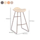 Glam Leather Bar Stool Backless Metal Base Counter Stool for Bristol