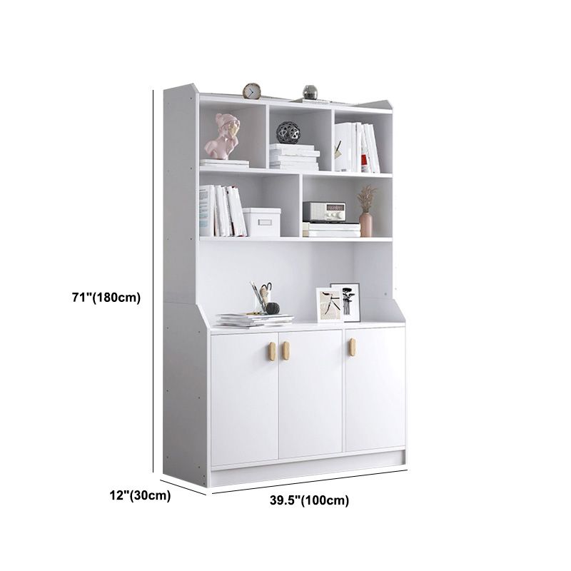 Contemporary Style Standard Bookshelf 11.8-Inch Wide Engineered Wood Bookcase for Home