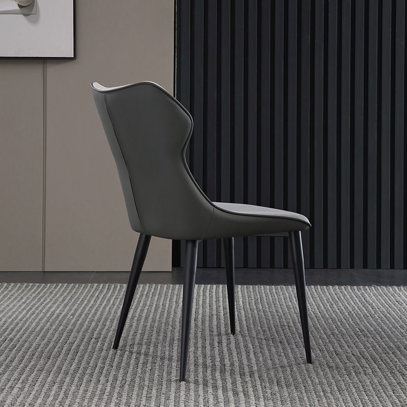 Contemporary Metal Dining Room Armless chairs Upholstered Side Chairs for Home Use Clearhalo ' kitchen&dining_furn' 'Dining Chairs' 'Dining Tables & Seating' 'dining_chair' 'furn' 'furn_dining_chair' 'Furniture' 'furniture_dining_chair' 'Kitchen & Dining Furniture' 'kitchen' 1200x1200_4922646e-4632-4f0f-9da4-7b9c6cf802cb