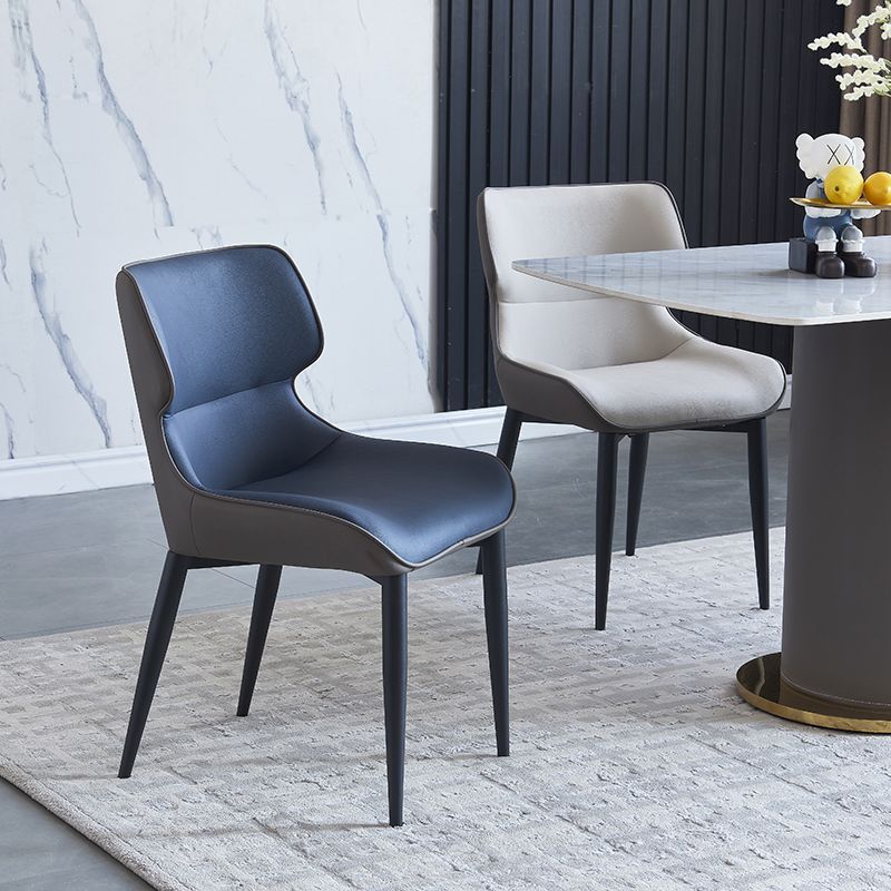 Indoor Industrial Arm Chair Wingback Metal Upholstered Dining Room Chair (Set of 2) Clearhalo ' kitchen&dining_furn' 'Dining Chairs' 'Dining Tables & Seating' 'dining_chair' 'furn' 'furn_dining_chair' 'Furniture' 'furniture_dining_chair' 'Kitchen & Dining Furniture' 'kitchen' 1200x1200_492318b2-9771-4a94-b365-b0bfa99b256c