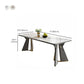 Glam Furniture Rectangle Stone Dining Room Table for Kitchen Clearhalo 'Dining Tables & Seating' 'Dining Tables' 'dining_table' 'furn' 'furn_dining_table' 'Furniture' 'Kitchen & Dining Furniture' 1200x1200_492332b7-c0fb-4eb8-90fa-57d2ac495abd