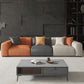 Contemporary Cushions Standard Seating Square Arm Sofa with Pillows