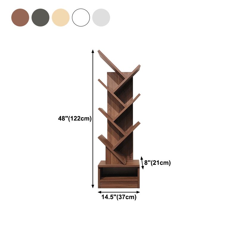 Manufactured Wood Corner Bookshelf Modern Closed Back Vertical Bookcase Clearhalo 'Bookcases' 'furn' 'furn_bookcases' 'Furniture' 'furniture_bookcases' 'Office Furniture' 1200x1200_4924968f-a033-4636-9fa2-108a31c52229
