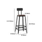 Industrial Armless Counter Stool Iron Milk Tea Shop Bar Stool with Cushion and Pedal Clearhalo 'Bar Furniture' 'Bar Stools' 'bar_stools' 'furn' 'furn_bar_stools' 'Furniture' 'Kitchen & Dining Furniture' 1200x1200_4925422e-5b84-483c-a8ae-a0ee7fc5c8bc