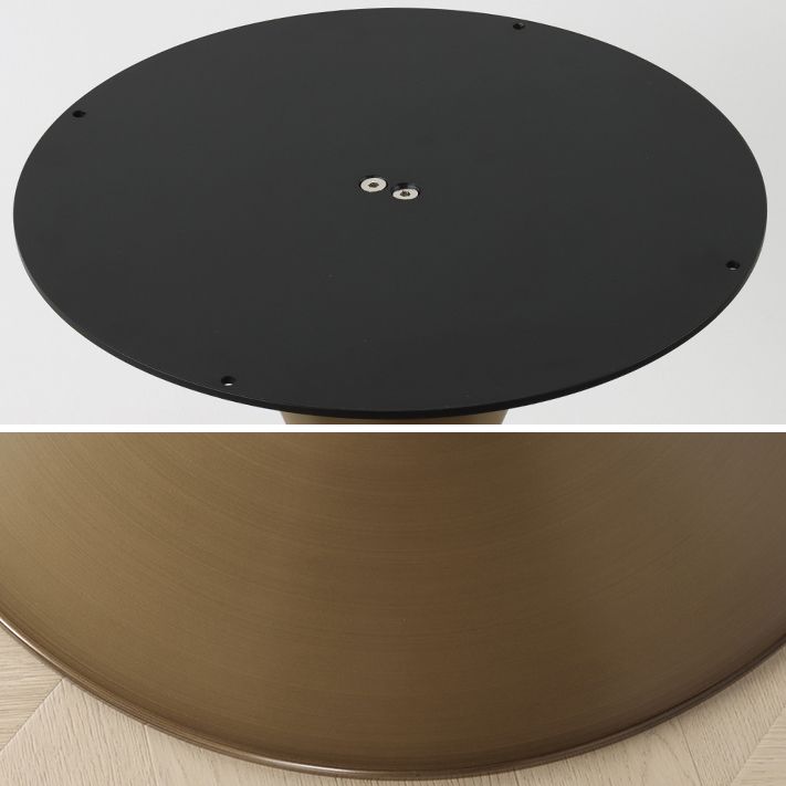 Mesa de comedor contemporánea Mesa de comedor redonda en nogal con base de tulipán