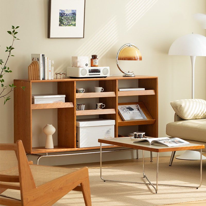 Libreria orizzontale aperta contemporanea libreria in legno solido per ufficio